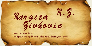 Margita Živković vizit kartica